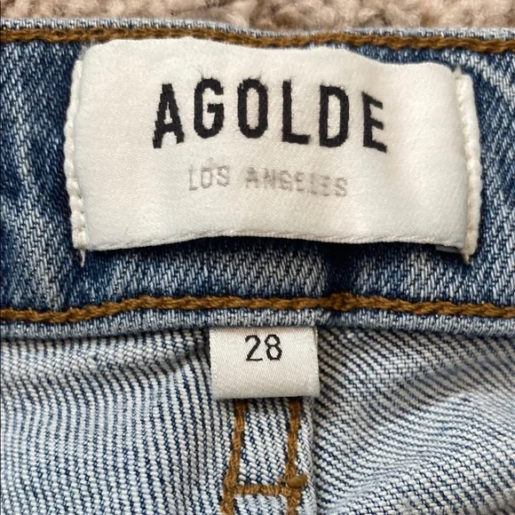 Agolde Nico HighWaist ButtonFly Distressed Jeans A093D-3002 Organic Cotton. 28 - Picture 2 of 15